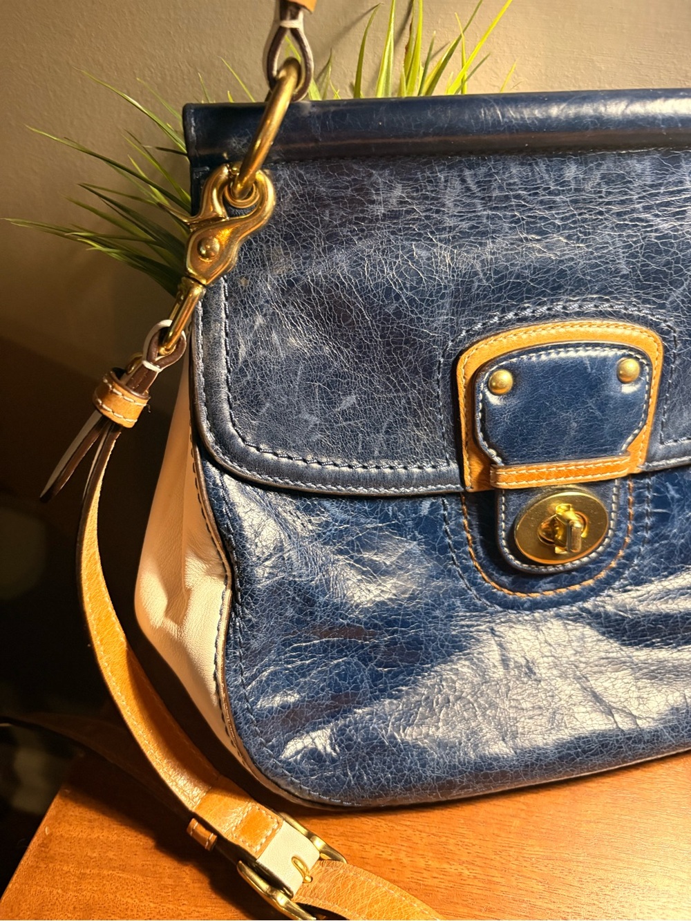 Coach 70th Anniversary Limited Edition Willis Navy and Tan - Shoulder Bag - Picture 3 of 14